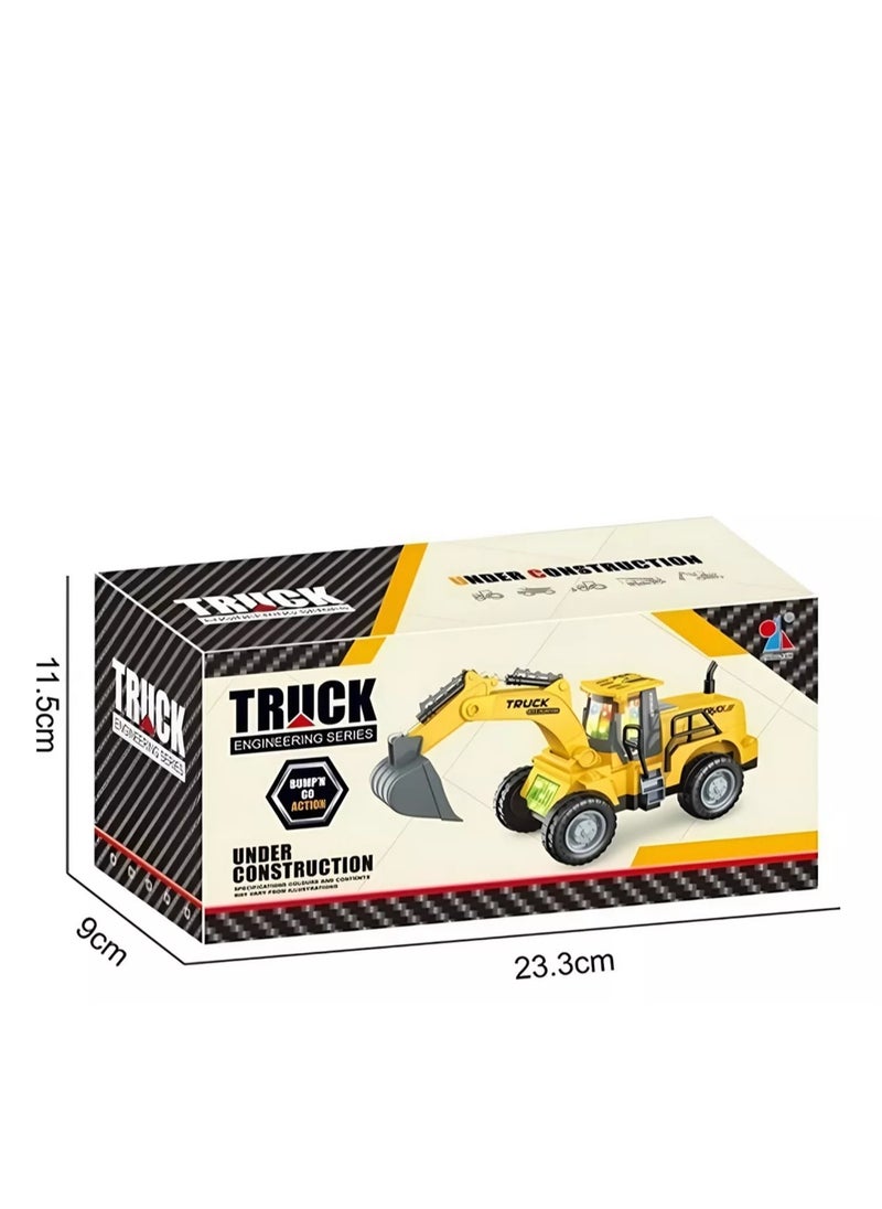 Rally Mini Excavator Bulldozer Truck Toy Push Light Sound  - Image 3