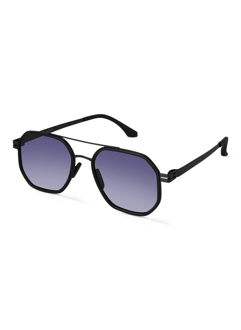 Woggles Grey Polarized Hexagonal Sunglasses  - Image 1