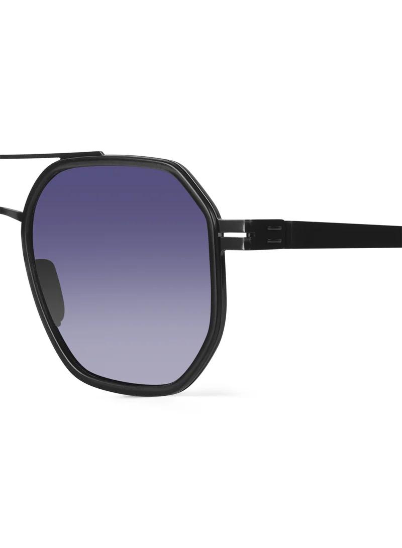 Woggles Grey Polarized Hexagonal Sunglasses
