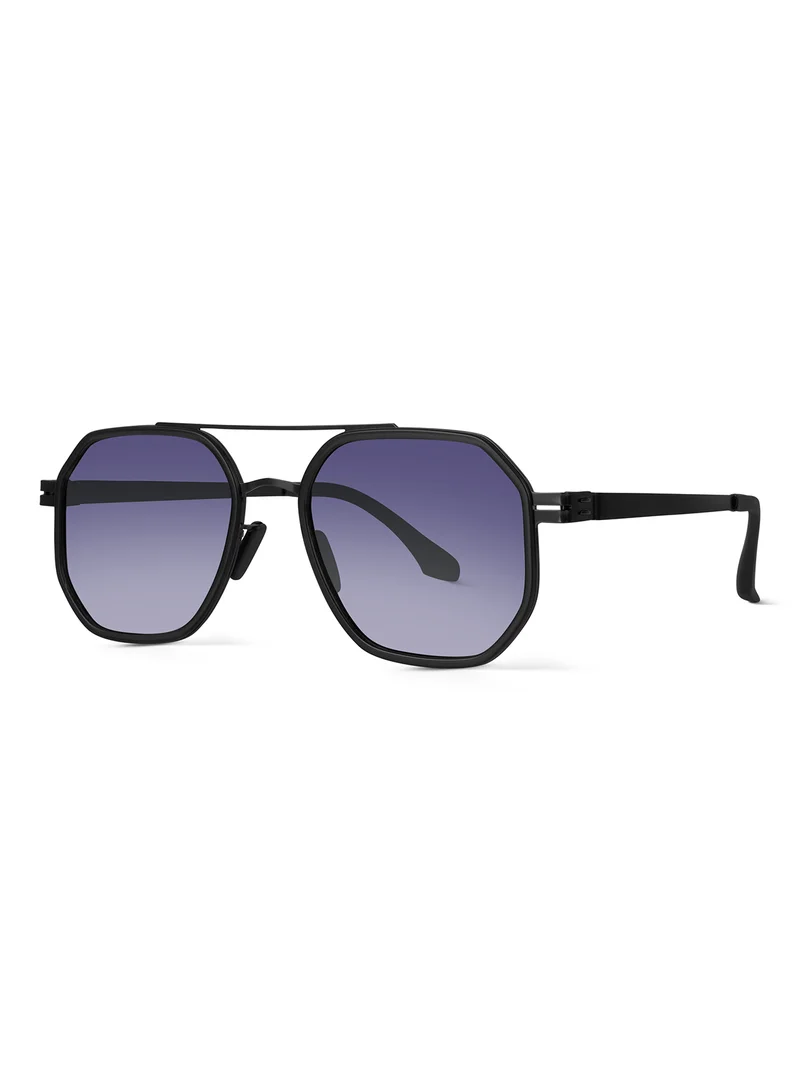 Woggles Grey Polarized Hexagonal Sunglasses