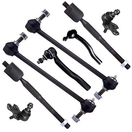 SCITOO 8-PC SET Suspension Kit fit 2002-2003 for Toyota Camry for Lexus ES300 Front Outer Inner Tie Rod End Lower Ball Joint Sway Bar Link - Image 1