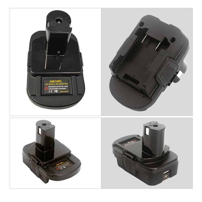 Battery Converter Adapter Replacement for Converting Dewalt / Milwaukee 18V-20V Lithium Battery to Ryobi 18V Power Tools