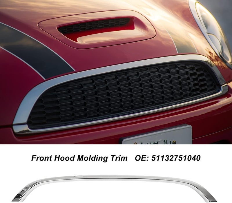 Flexible use switching Drfeify Front Hood Trim, ABS for Hatchback R56, Tight Fit for Enhanced Aesthetics and Durability (Electroplated) Market popular practical build - Image 5