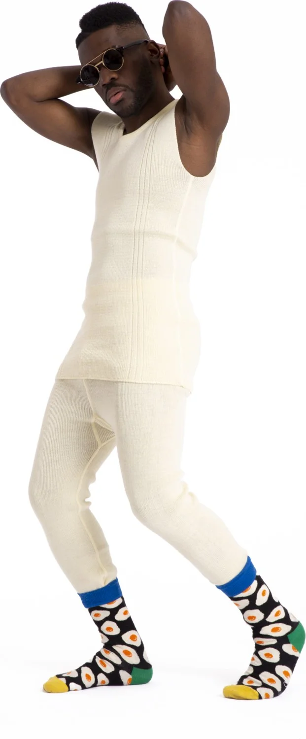تامباب Men's Underwear Sleeveless Wool Single Top Underwear Dertex
