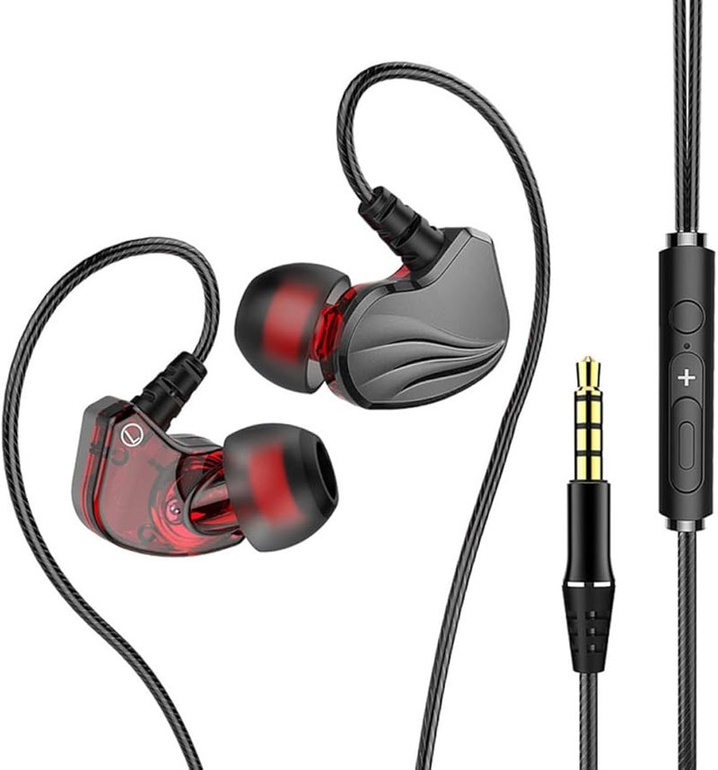 Gunmetal Wired Earphones with 3.5mm Plug Deep Bass for Smartphones and Tablets - Image 1