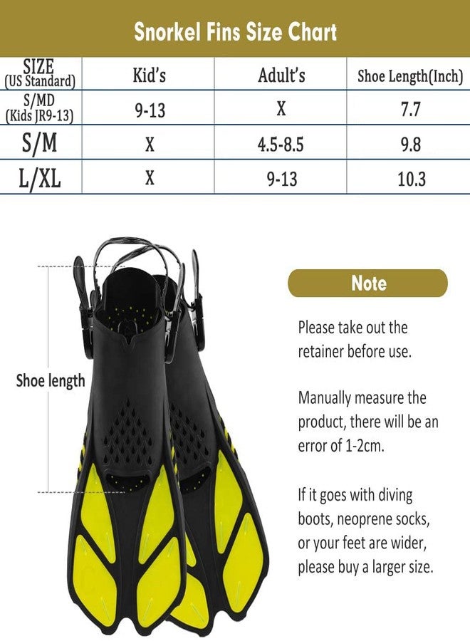 Sugaroom Swim Fins Open Heel, Adjustable Snorkel Fins Diving Fins with Mesh Bag, Snorkeling Gear Flippers Travel Size Short Flippers for Lap Swimming Scuba Dive Adult Men Women Kids - Image 2