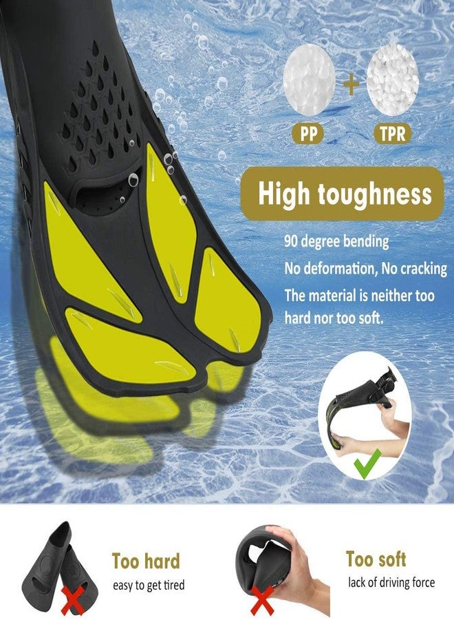 Sugaroom Swim Fins Open Heel, Adjustable Snorkel Fins Diving Fins with Mesh Bag, Snorkeling Gear Flippers Travel Size Short Flippers for Lap Swimming Scuba Dive Adult Men Women Kids - Image 5