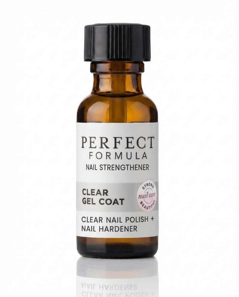 Perfect Formula Clear Gel Coat - Nail Strengthener, Keratin Treatment, Clear Nail Polish - Strengthener for Damaged Nails - Made In The USA .60 fl oz. - Image 2