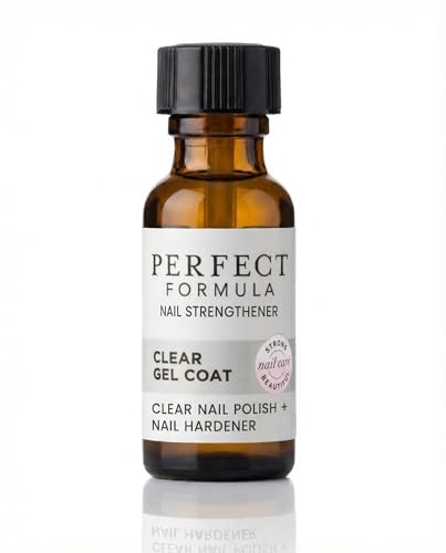 Perfect Formula Clear Gel Coat - Nail Strengthener, Keratin Treatment, Clear Nail Polish - Strengthener for Damaged Nails - Made In The USA .60 fl oz. - Image 1