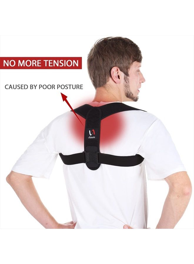 Schiara Posture Corrector for Men and Women, Comfortable Upper and Back Brace, Adjustable Back Straightener Support for Back, Shoulder & Neck - Image 3