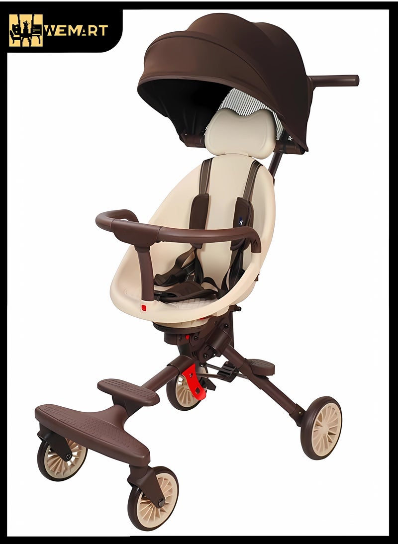 Wemart Lightweight Baby Stroller, Easy One Hand Fold, Travel Ready, Strong, Adjustable Handles, Soft Ride Wheels, Easy Push (Brown) - pzsku/ZB29273169430017D380BZ/45/_/1715239063/34ef0f97-da96-4dc2-91b2-bc9784d3d18e