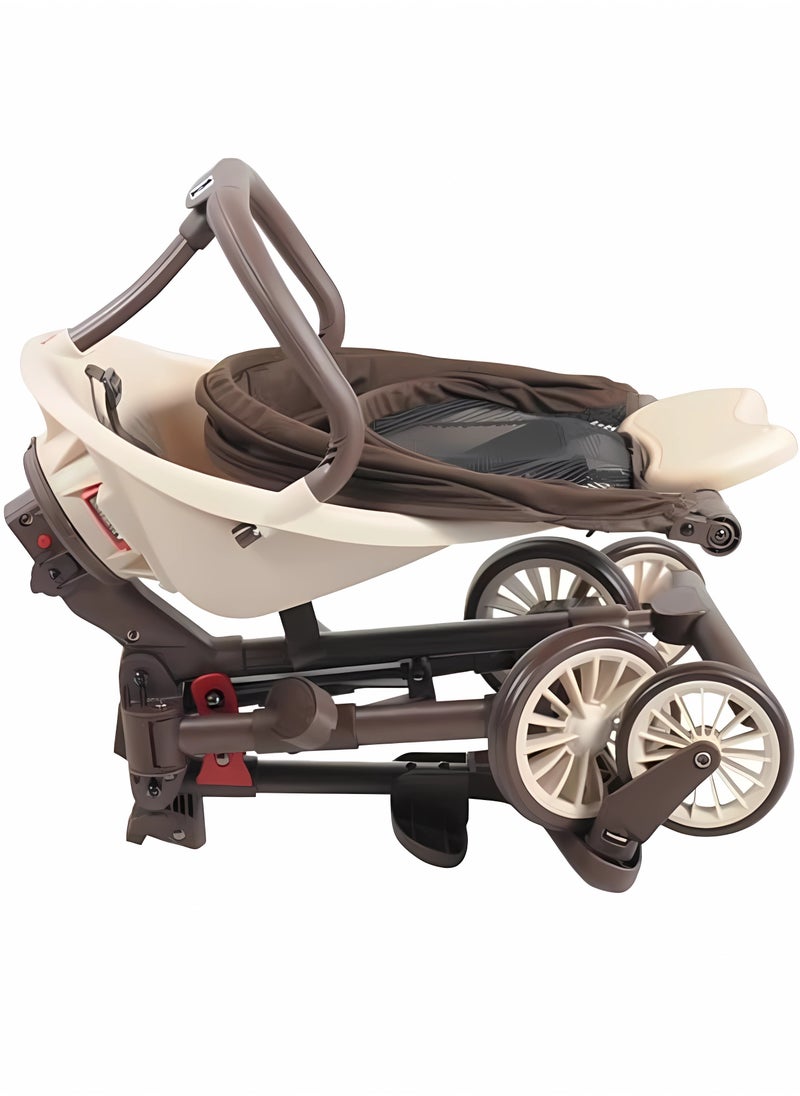 Wemart Lightweight Baby Stroller, Easy One Hand Fold, Travel Ready, Strong, Adjustable Handles, Soft Ride Wheels, Easy Push (Brown) - pzsku/ZB29273169430017D380BZ/45/_/1715239082/d630ad51-5523-49d3-aeb1-94dd3b80f695