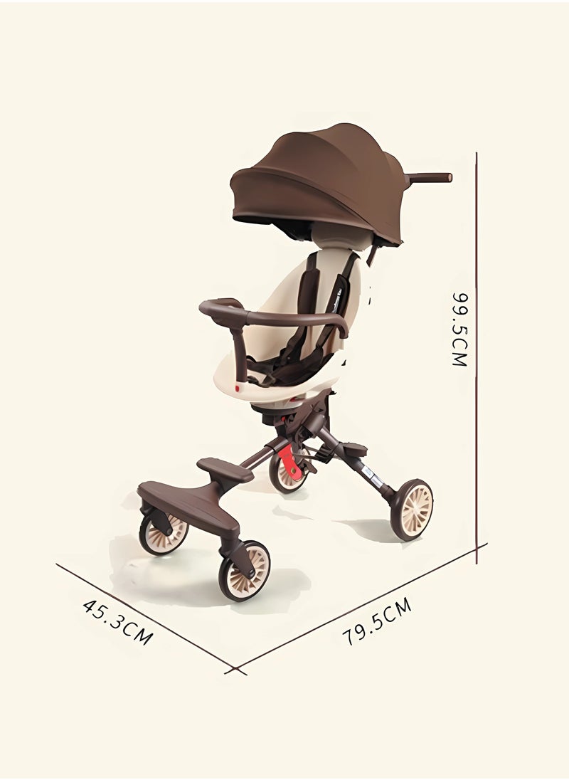 Wemart Lightweight Baby Stroller, Easy One Hand Fold, Travel Ready, Strong, Adjustable Handles, Soft Ride Wheels, Easy Push (Brown) - pzsku/ZB29273169430017D380BZ/45/_/1715239124/510bd7d0-46b4-40e9-a9d3-06c2d0b4b83e