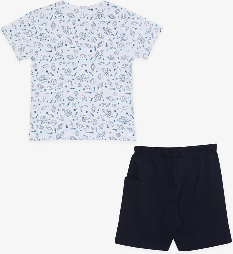 Macawi Breeze Girls & Boys Boy Shorts Set Space Themed 1.5-5 Years, White