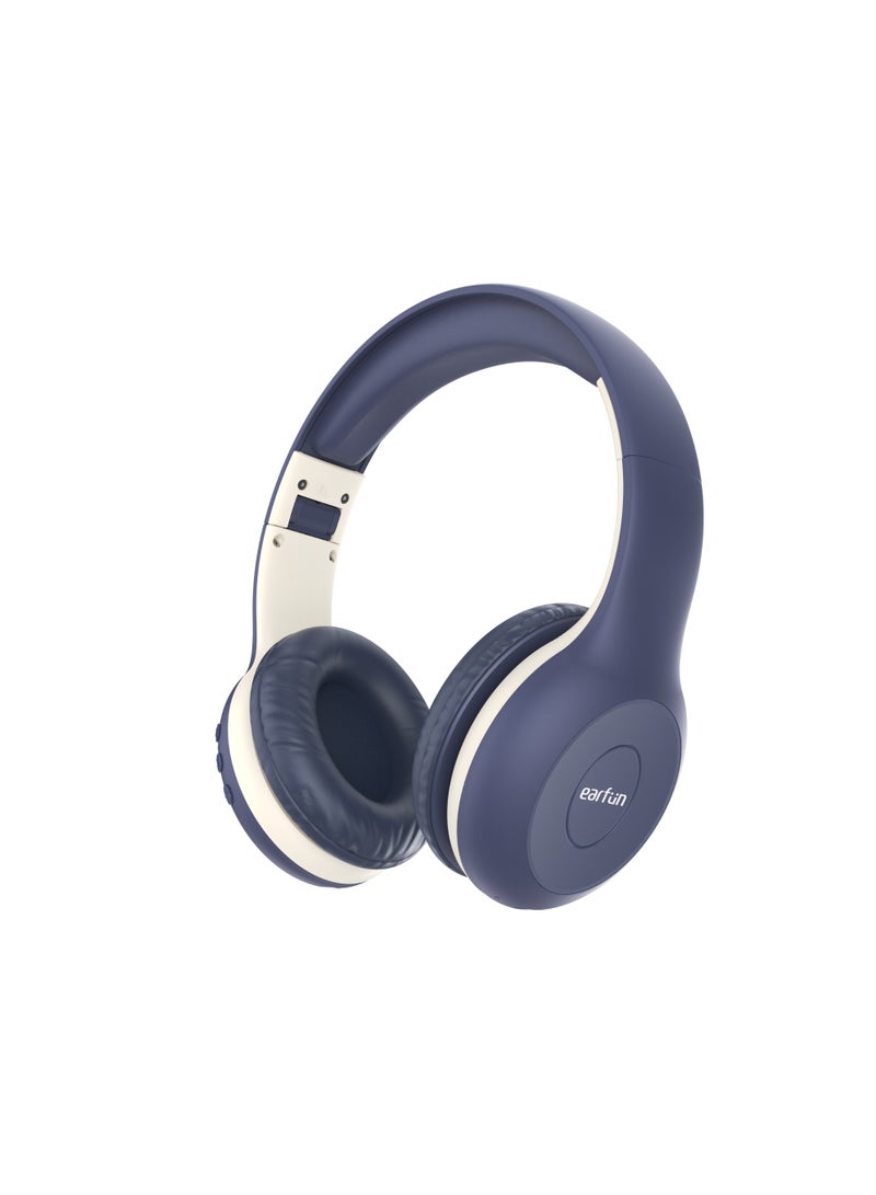 إيرفن سماعات EarFun K2 بلوتوث للأطفال، محدد مستوى الصوت للحماية، وقت تشغيل حتى 40 ساعة، Bluetooth 5.0 مع ميكروفون، صوت ستيريو، تصميم فوق الأذن قابل للطي، مناسبة للأطفال والمدرسة والسفر والآيباد والتابلت. - Image 1