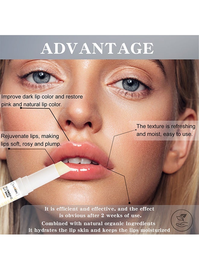 سوفازين بلسم الشفاه بالكركم للشفاه الداكنة، مقشر الشفاه المرطب للمدخنين، بلسم الشفاه المقشر، كريم تصحيح الشفاه الداكنة، مقشر الشفاه لتنعيم وترطيب الشفاه، تلاشي خطوط الشفاه - Image 4