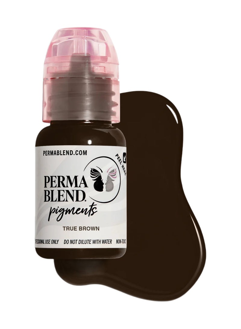 لون صبغة الحواجب بني حقيقي 15 مل حبر ميكروبليدنج للحواجب والعينين وفروة الرأس صبغة تجميلية احترافية