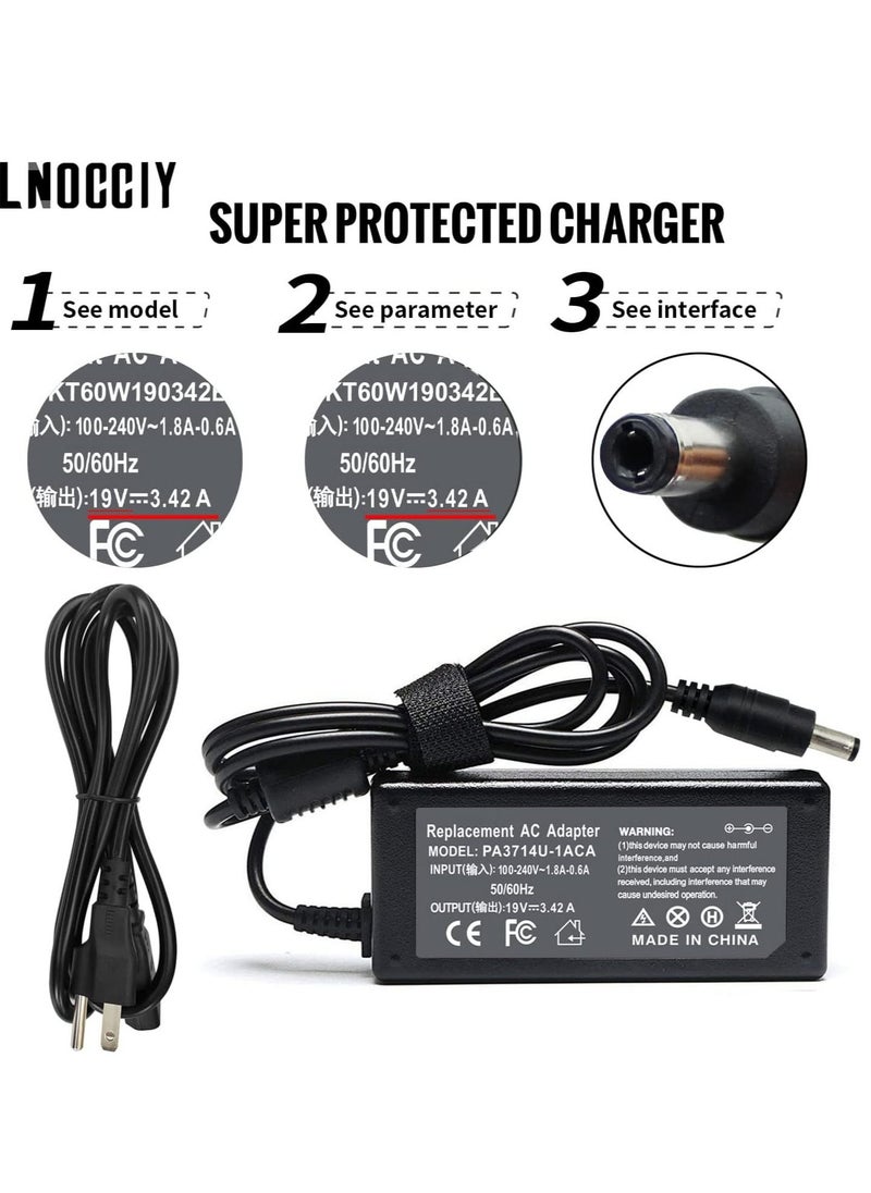 Generic - 65W AC Adapter Charger for Toshiba Satellite C55-B5300 C55-B5353 C55D-A5108 C55D-A5120 C55D-A5206 C55D-A5208 S75 C75D L775 L655 P755 C855-S5194 P75-A7200 P75-A7100 P745-S4102 S855-S5378 L655-S5106 - Image 1