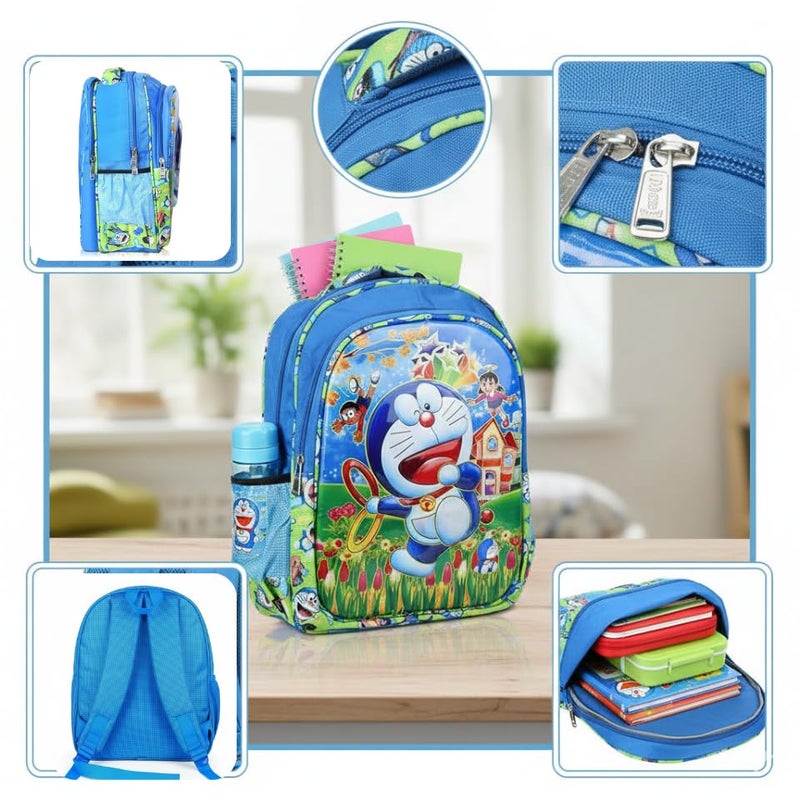 Stylbase 15 Inch 3D Cartoon School Bag for Boys & Girls | Waterproof Lightweight Polyester Kids Backpack with Bottle Pocket | Ideal School Bags for Kids Nursery, 1st & 2nd Class (5–7 Years) - Image 2