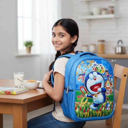 Stylbase 15 Inch 3D Cartoon School Bag for Boys & Girls | Waterproof Lightweight Polyester Kids Backpack with Bottle Pocket | Ideal School Bags for Kids Nursery, 1st & 2nd Class (5–7 Years) - Image 3