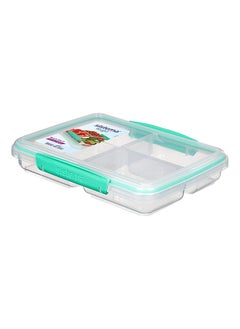 1007709 To Go Multi Split Food Storage Container Clear with Coloured Clips 820 ml