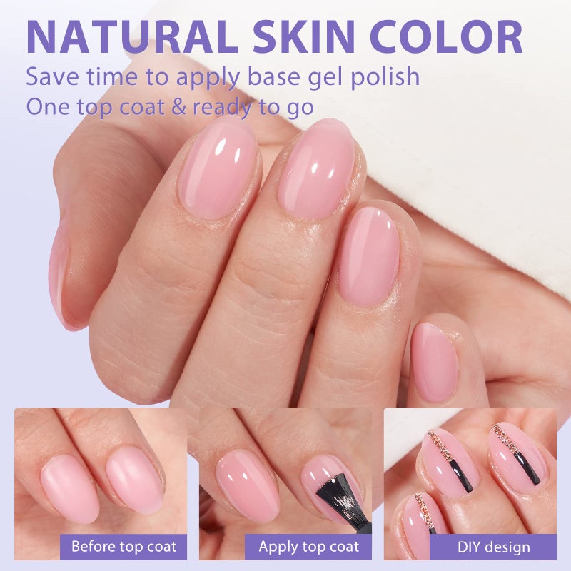 BTArtbox XCOATTIPS Natural Nail Tips - Extra Short Almond Press On Nails Pink, Long Lasting Soft Gel Nails False Nail, Soak Off Acrylic Fake Nails Extensions for Nail Art DIY - Image 2