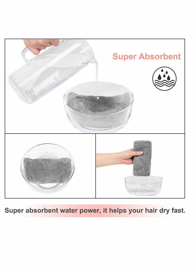 Microfiber Hair Towel Wrap Set - for Drying Curly, Long  Thick with Makeup Headband Women - Image 5