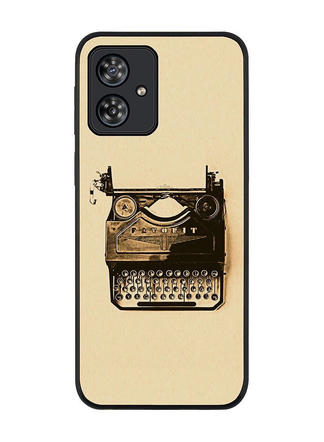 Stylizedd Rugged Black edge case for Motorola Moto G54 / Motorola Moto G54 Power / Motorola Moto G64 5G, Slim fit Flexible Anti Drop Thin Cover - Typewriter - Image 1