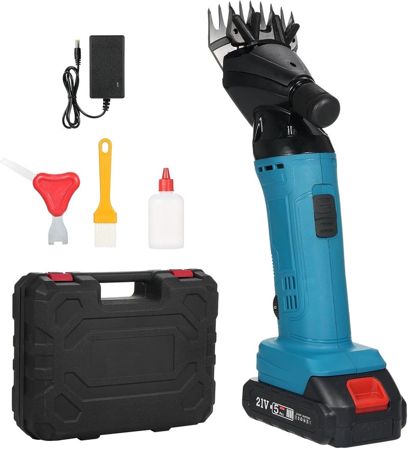 Eacam 9-Tooth 6-Speed Adjustable Lithium-ion Wool Shears Set Lithium-ion Shaving Machine Shearing Machine Used for Shearing Animals - Image 1