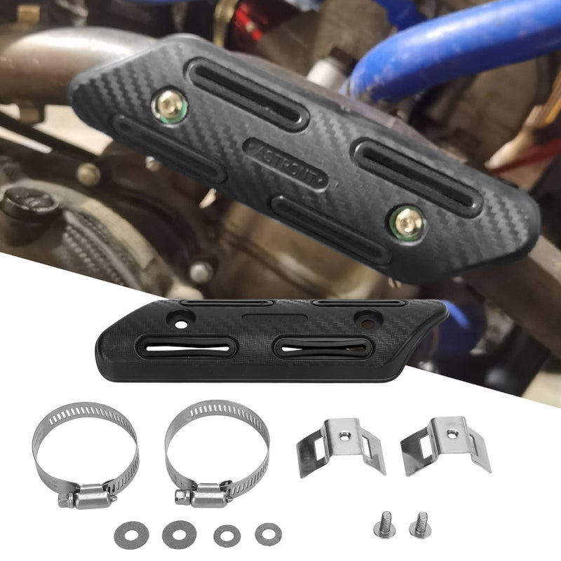 Exhaust Pipe Heat Shield Insulation Cover for 4 Stroke Motorcycles ATVs UTVs Offroad Vehicles Black - Image 4