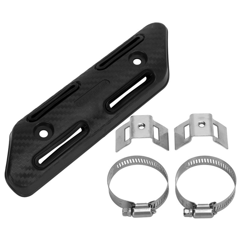 Exhaust Pipe Heat Shield Insulation Cover for 4 Stroke Motorcycles ATVs UTVs Offroad Vehicles Black - Image 1