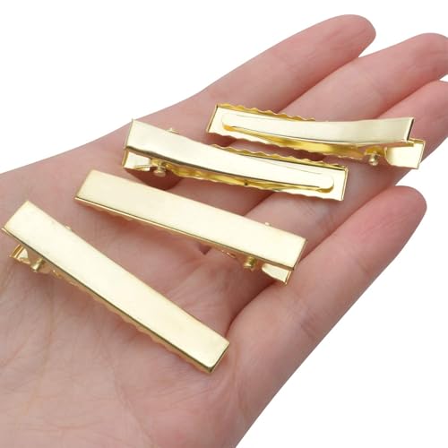 NEOBABY Plain Alligator Barrettes Metal Hair Pins Clips | Hair Styling Accessories for Girls and Women's (Pack of 50 Pcs) (GOLDEN 4 CM, 4 CM) - Image 5
