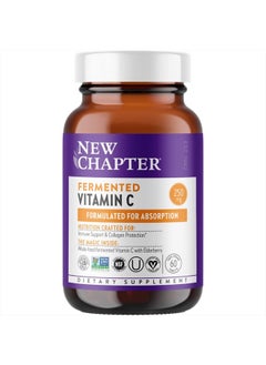 Fermented Vitamin C + Elderberry, ONE Daily for Immune Support & Collagen Protection, Made with Organic Herbs, Certified Vegan, Gluten Free, 60 Count