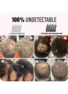 Boldify Hair Fibers (28G) Fill In Fine And Thinning Hair For An Instantly Thicker & Fuller Look - Best Value & Superior Formula -14 Shades For Women & Men - Ash Brown  - Image 4