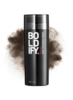 Boldify Hair Fibers (28G) Fill In Fine And Thinning Hair For An Instantly Thicker & Fuller Look - Best Value & Superior Formula -14 Shades For Women & Men - Ash Brown  - Image 1