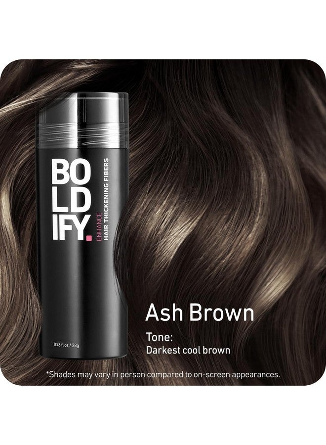 Boldify Hair Fibers (28G) Fill In Fine And Thinning Hair For An Instantly Thicker & Fuller Look - Best Value & Superior Formula -14 Shades For Women & Men - Ash Brown - Image 2