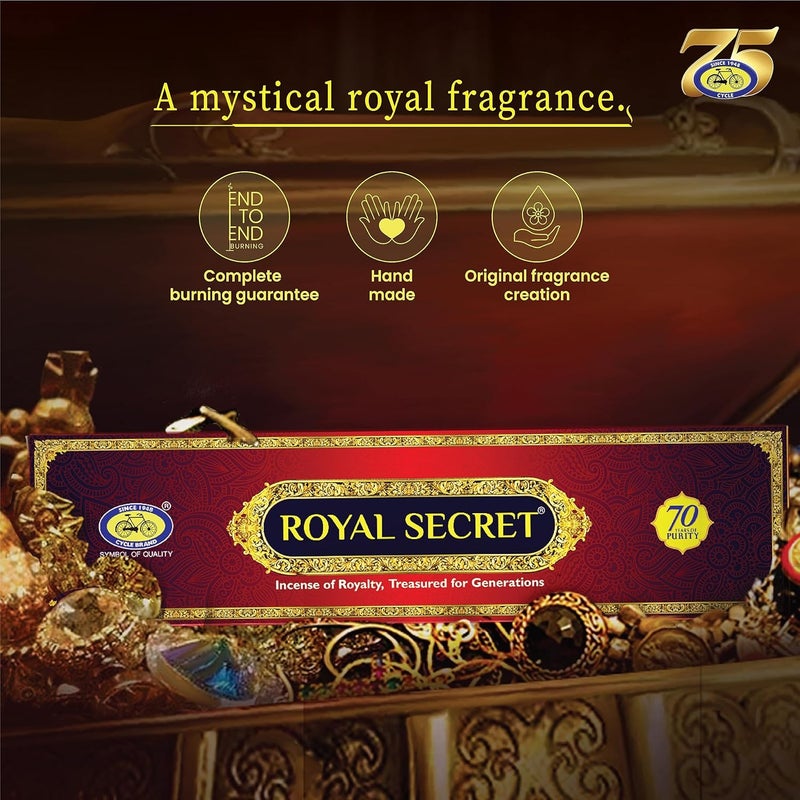CYCLE Cycle Royal Secret Premium Masala Agarbatti From Pure Traditionally Crafted Incense Sticks For Special Occasions Festivals An Exclusive Fragrance Experience Pack Of 2 20 Sticks Per Pack - Image 2