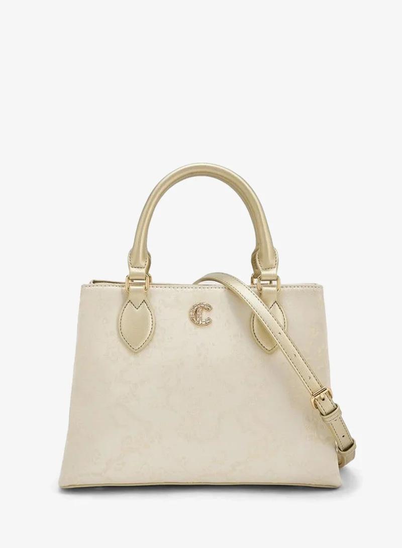 Le Confort Tote In Metallic Jacquard Matchback Ramadan Collections