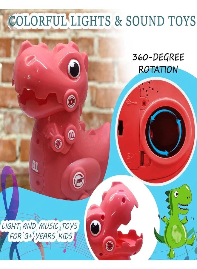 MUNMOLLPlastic Walking Dinosaur Eggs Laying Dinosaur Cygnet Toy with Lights Sound Music Toys for Kids Bump and Go Walking/Crawling Goose Egg Laying Toy for Dino for Kids - Image 2