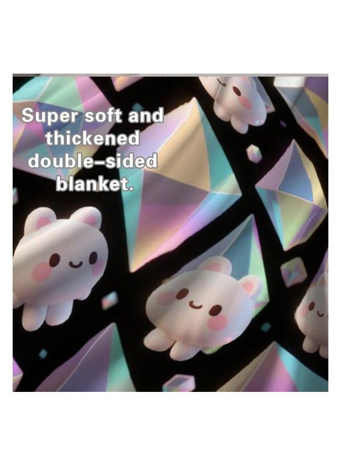 عام بطانية رقيقة من الفانيلا (دافئة ومريحة، ومناسبة للنوم واستخدام الألعاب وإزالة الغبار ومقاومة للرمل) 150 سم * 200 سم - 832 - Image 1