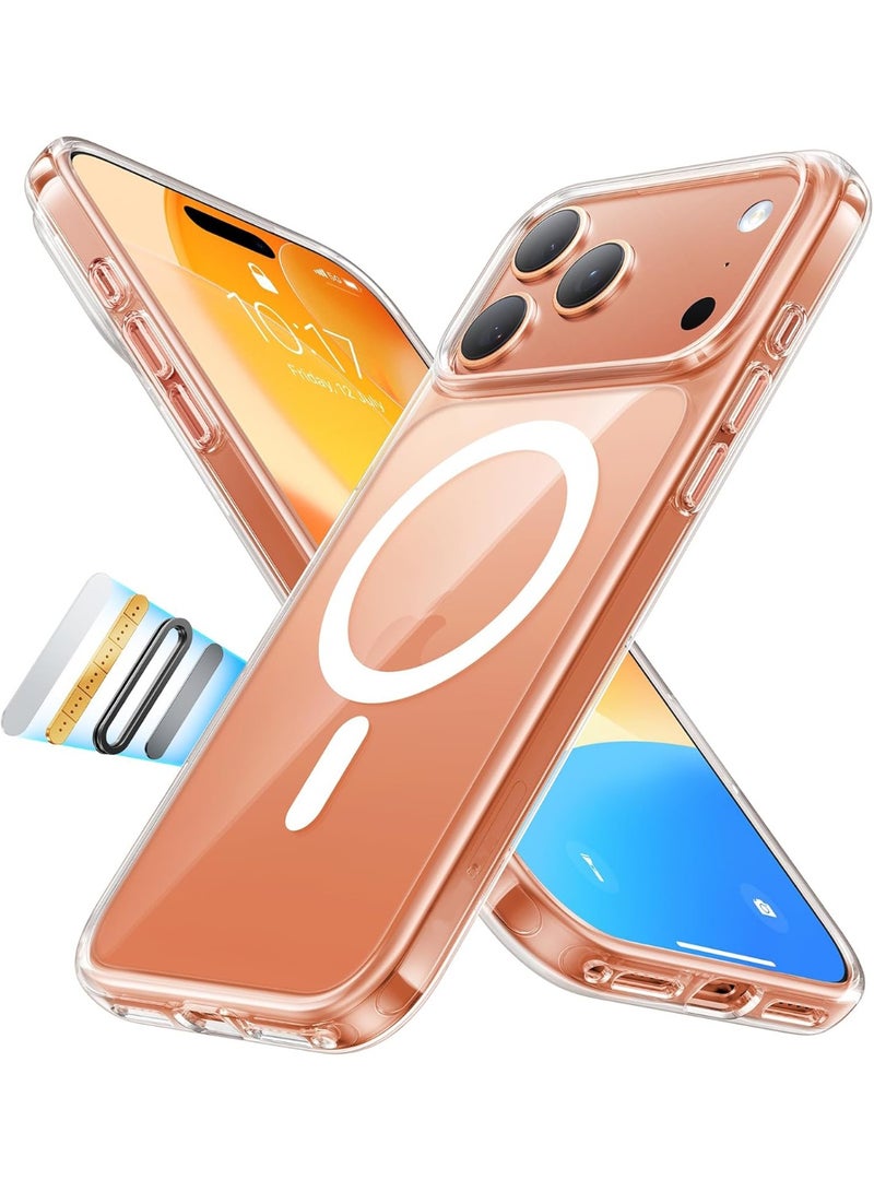 Magsafe Case for iPhone 17 Pro Max Magsafe Clear Cover Magnetic Wireless Charging Support, Shockproof Protection, Scratch-Resistant for iPhone 17 Pro Max - Clear - Image 1