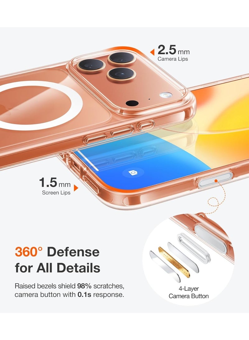 Magsafe Case for iPhone 17 Pro Max Magsafe Clear Cover Magnetic Wireless Charging Support, Shockproof Protection, Scratch-Resistant for iPhone 17 Pro Max - Clear - Image 3