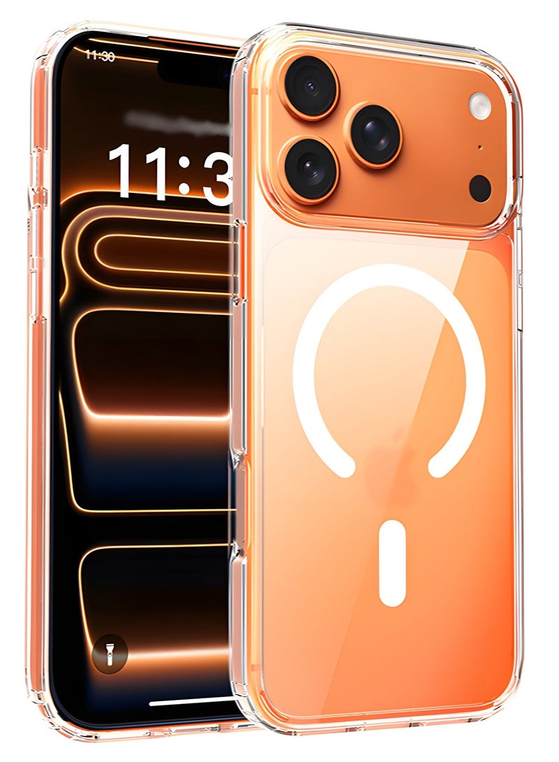 Magsafe Case for iPhone 17 Pro Max Magsafe Clear Cover Magnetic Wireless Charging Support, Shockproof Protection, Scratch-Resistant for iPhone 17 Pro Max - Clear - Image 1