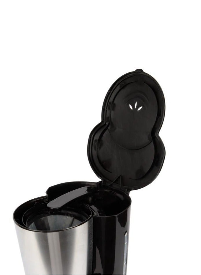 Denx Coffee Maker, 12-Cup Drip Coffee Machine with 1.5L Glass Carafe, Easy-Grip Handle, Drip Stop, Non-Stick Warming Plate, Auto-Shutoff, Boil Dry Protection, 1.5 L 1000 W ,Black/Silver,DX3415 - Image 3