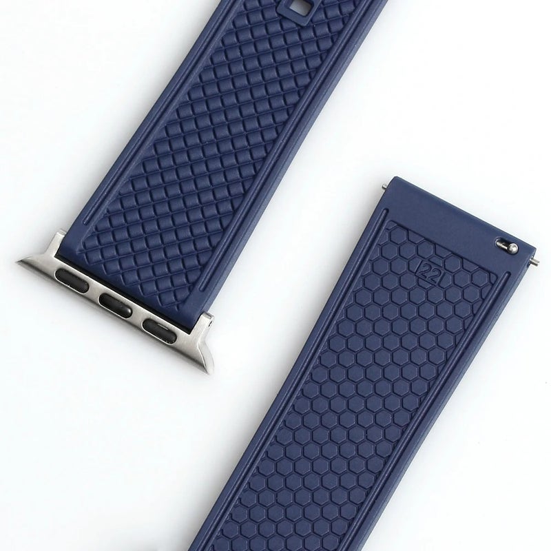 Bluejw 18/19/20/21/22/24mm FKM Rubber Watch Strap Replacement – Breathable Sports Band for Smartwatches and Fitness Trackers - Image 5