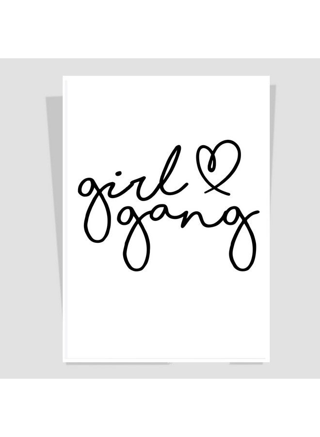 Art Bundle|Girl Gang Black & White Decorative Wall Poster | Best Poster for Room, Poster for Office, Poster for Home. Wall Decals and Paintings Collection to Grace Any Place.(12 x 18 inch) - Image 1