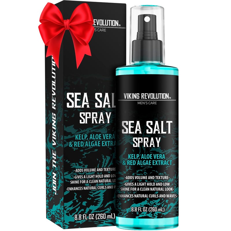 Viking Revolution Sea Salt Spray for Men - Hair Texturizing Spray with Kelp, Aloe Vera and Red Algae Extract - Surf Sprays to Add Volume and Texture for Men and Women Beach Hair - 8.8oz - Image 1