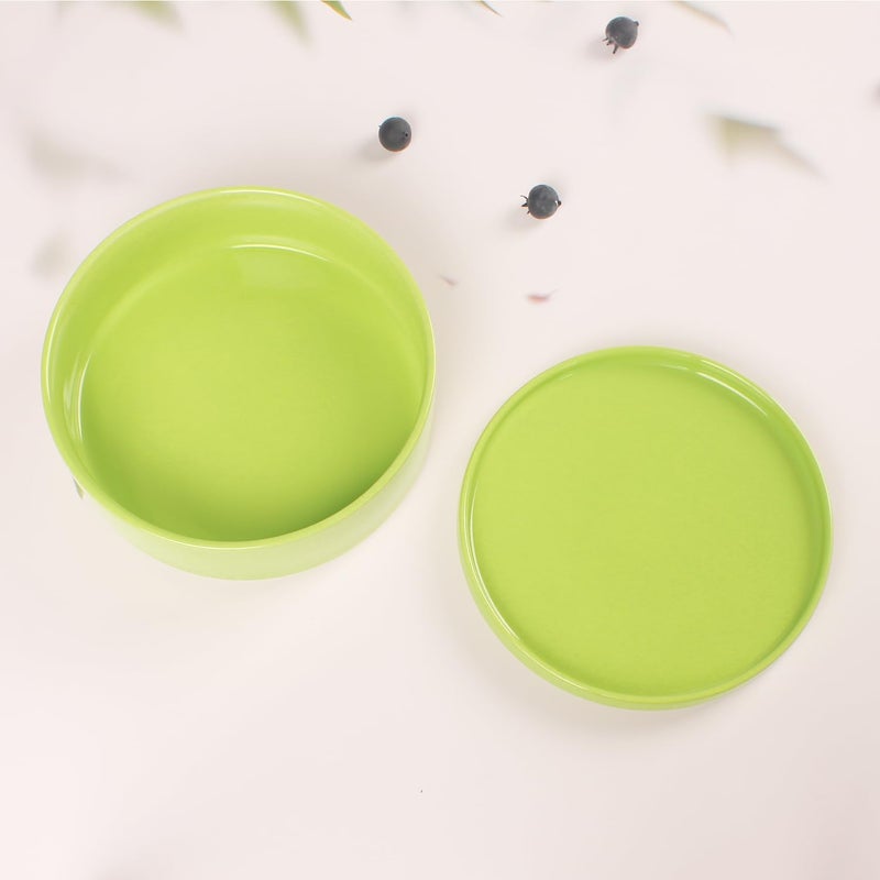 jinsongdafa Mini Casserole Dish 23 Ounce French White Ceramic Bakeware Set with Lids Chip and Crack Resistant Stoneware Baking Dish Microwave Dishwasher Oven Freezer and Fridge Safe Green 71 - Image 5