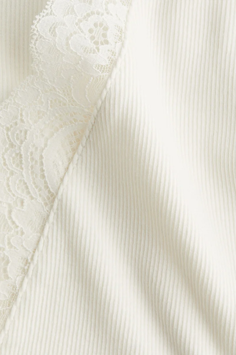 H&M Lace-trimmed top