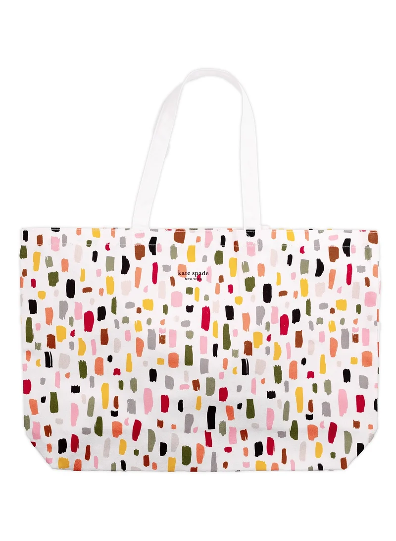 Kate Spade New York Painterly Strokes Large Canvas Book Tote